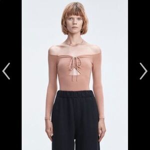Alexander Wang Blush Off-Shoulder Bodysuit